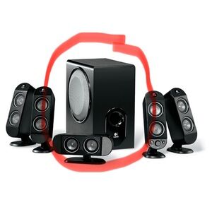Logitech X 530 - 5.1-channel PC multimedia home theater speaker JUST ONE SPEAKER